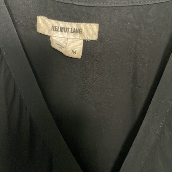 Helmut Lang sheer short sleeve asymmetrical blouse M - Picture 2 of 8